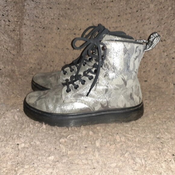 DOC/DR. MARTENS-Rare Metallic “British Camo”-Suede Uppers-Sz 37/6-Excellent - Picture 2 of 7